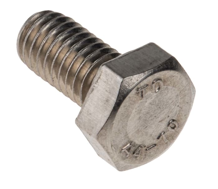 Perno hexagonal, Acero Inoxidable, M6 x 12.0mm 1.0mm