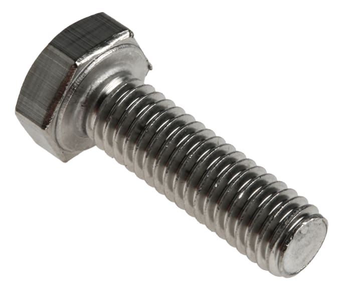 RS PRO Stainless Steel Hex, Hex Bolt, M6 x 20mm