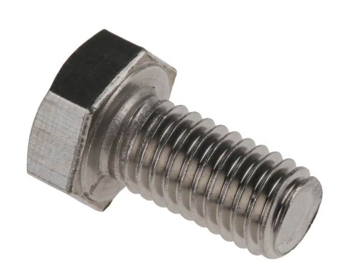 RS PRO Stainless Steel, Hex Bolt, M8 x 16.0mm