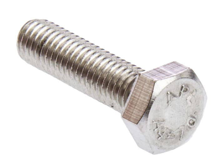 RS PRO Stainless Steel Hex, Hex Bolt, M8 x 30mm