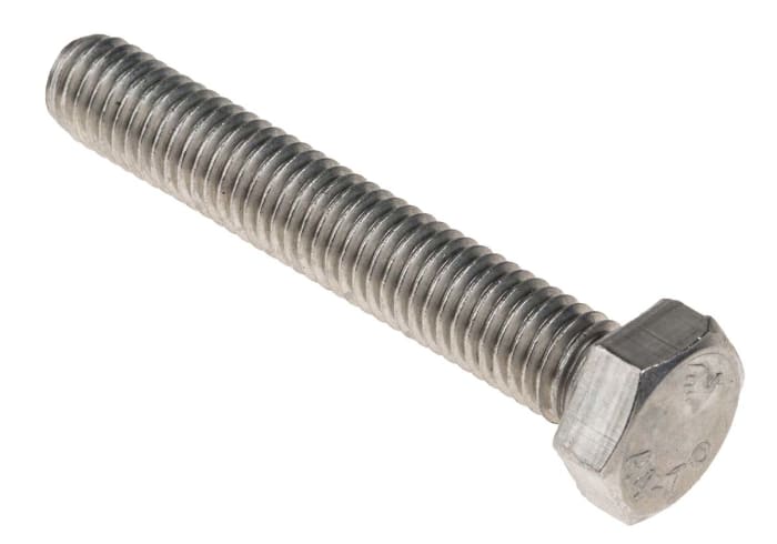 RS PRO Stainless Steel Hex, Hex Bolt, M8 x 50mm