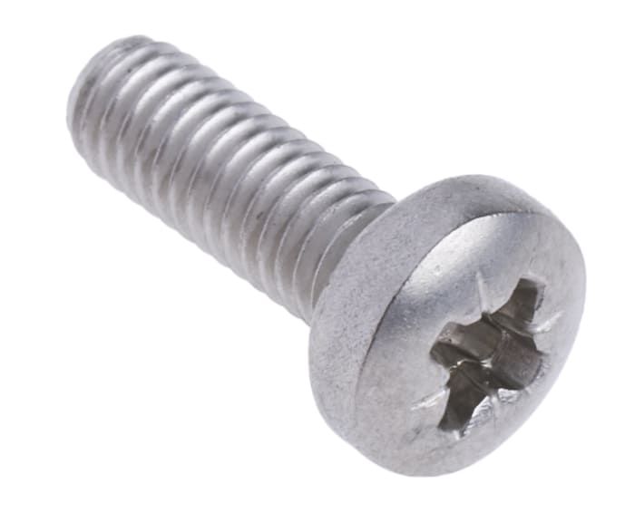 Tornillo de cabeza alomada con huella Pozi RS PRO M4 x 12.0mm, paso de rosca 0.70mm, de Acero Inoxidable