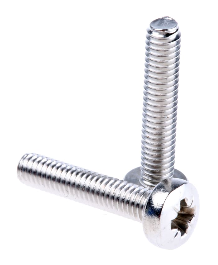Tornillo de cabeza alomada con huella Pozi RS PRO M4 x 20.0mm, paso de rosca 0.70mm, de Acero Inoxidable