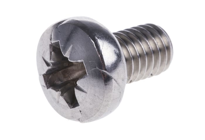 Strojní šrouby, Nerezová ocel hlavice Kónická, velikost závitu: M6 10.0mm 1.0mm