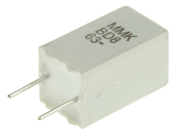 KEMET MMK Polyester Film Capacitor, 40 V ac, 63 V dc, ±10%, 2.2μF, Through Hole