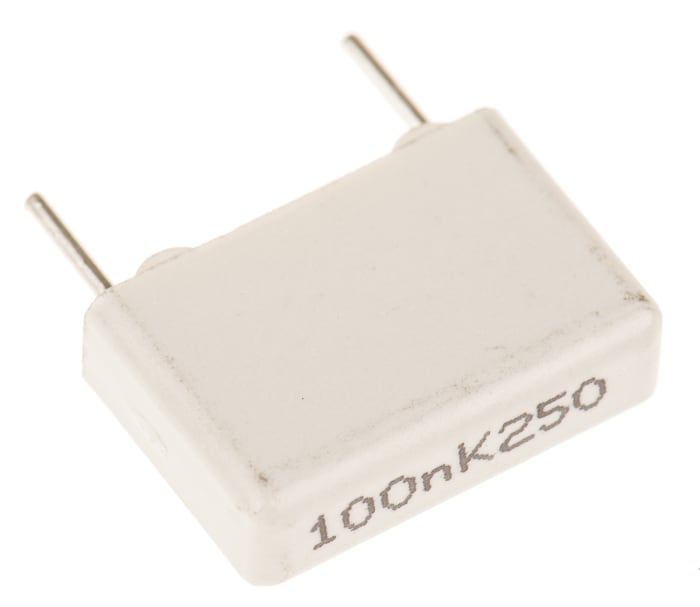 KEMET MMK Polyester Film Capacitor, 160 V ac, 250 V dc, ±10%, 100nF, Through Hole
