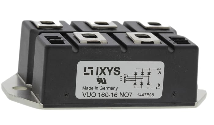 IXYS Bridge Rectifier Module, 175A, 1600V, 3-phase, 5-Pin