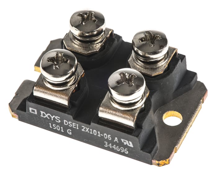 IXYS 600V 96A, Dual Rectifier Diode, 4-Pin SOT-227B DSEI2X101-06A