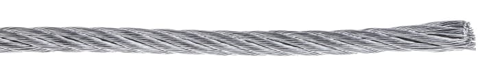 RS PRO Galvanised Metal Wire Rope, 75m