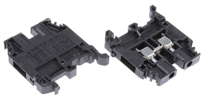 Entrelec 1SNA105031R1400 SNA Series Black, 4mm², Single-Level, Screw Termination
