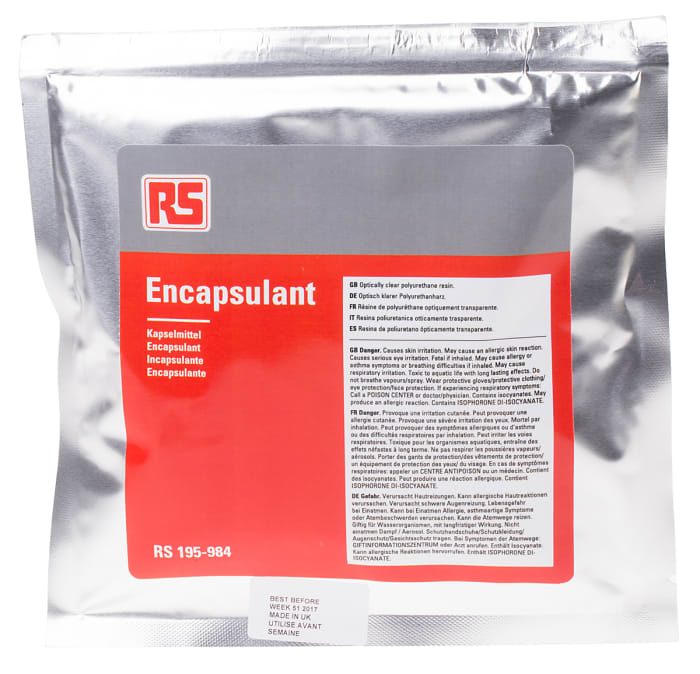 Pack de Résine d'enrobage RS PRO PUR Transparent 250 g