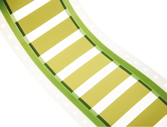 TE Connectivity HX-SCE on Yellow Heatshrink Labels, 25.4 mm Width, 50mm Label Length, 9.5mm Label Width