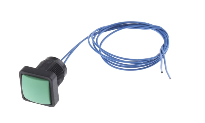 ITW Switches 49-59 Series Push Button Switch, Momentary, Panel Mount, 16mm Cutout, SPST, Clear LED, 250V ac, IP67