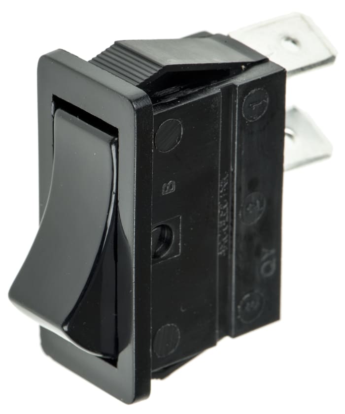 Interruptor de balancín, C1300VQAAE, Contacto SPST, On-Off, 16 A, No, Negro