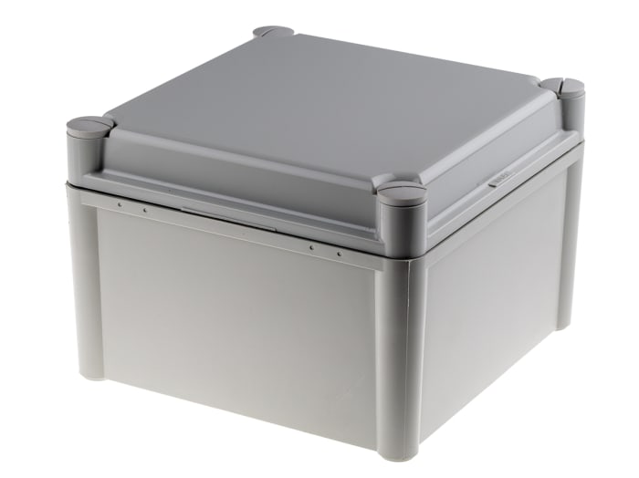 Fibox FEX Series Grey Polycarbonate Enclosure, IP54, Grey Lid, 188 x 188 x 130mm