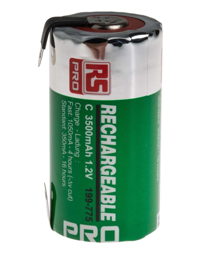 Accumulateur C NiMH, 3.5Ah 1.2V, RS PRO sortie Broches à souder