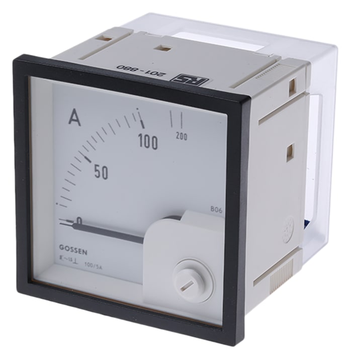 GILGEN Muller & Weigert Analogue Panel Ammeter 200A AC, 72mm x 72mm Moving Iron