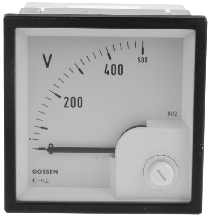 Voltmètre analogique GILGEN Muller & Weigert, V c.a. 0 → 500V, Classe 1.5