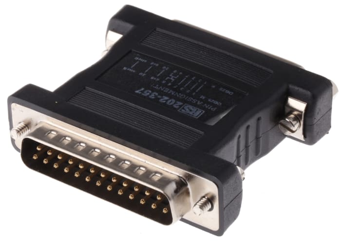 RS PRO D-sub Adapter Male 25 Way D-Sub to Female 25 Way D-Sub