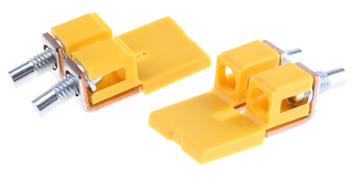 Conector cruzado bipolar, tira de jumpers bipolar Weidmuller serie WQV, para usar con Borne