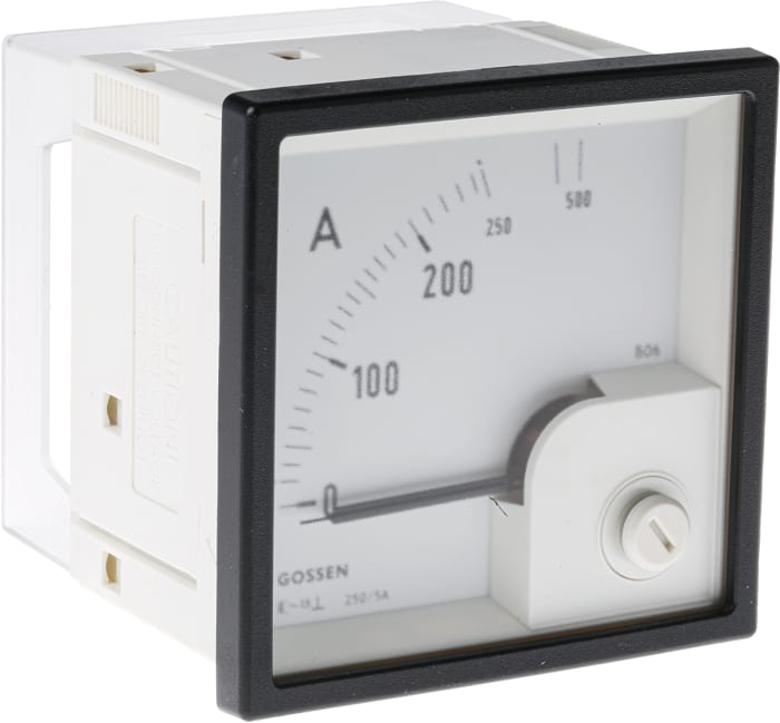 GILGEN Muller & Weigert Analogue Panel Ammeter 250A AC, 68mm x 68mm Moving Iron