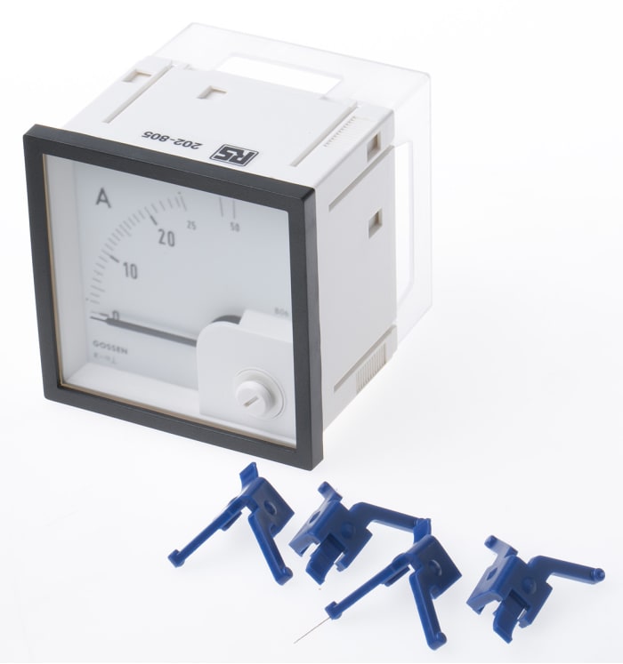 GILGEN Muller & Weigert Analogue Panel Ammeter 50A AC, 68mm x 68mm Moving Iron