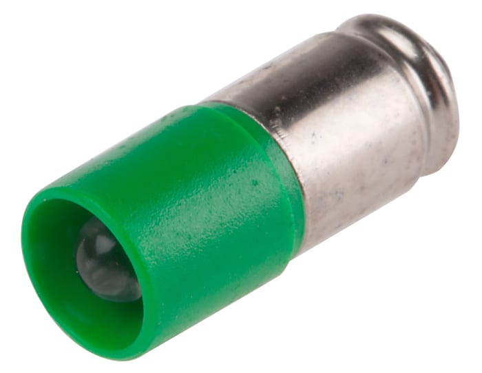 RS PRO Green LED Indicator Lamp, 24V ac/dc, Midget Groove Base, 6mm Diameter, 1610mcd