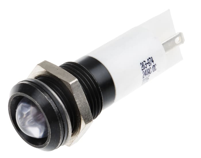 RS PRO White Panel Mount Indicator, 24 V dc, IP67