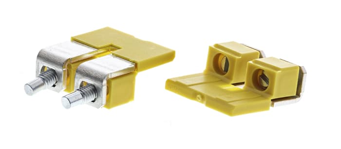 Conector cruzado bipolar, tira de jumpers bipolar Weidmuller serie WQV, para usar con Borne