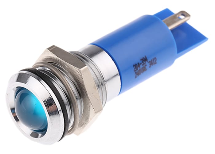 Voyant Bleu RS PRO, dia. 14.5mm, 240V c.a., IP40