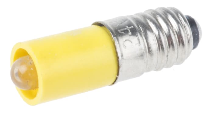 RS PRO Yellow LED Reflector Bulb, 24V dc, E5 Base, 6mm Diameter, 45mcd
