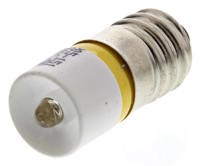 Žárovka indikátoru barva světla Žlutá, objímka žárovky: E10 jednočipový, průměr: 10mm, 6V ac/dc