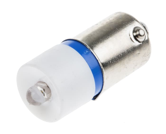 RS PRO Blue LED Indicator Lamp, 230V ac, BA9s Base, 10mm Diameter, 105mcd