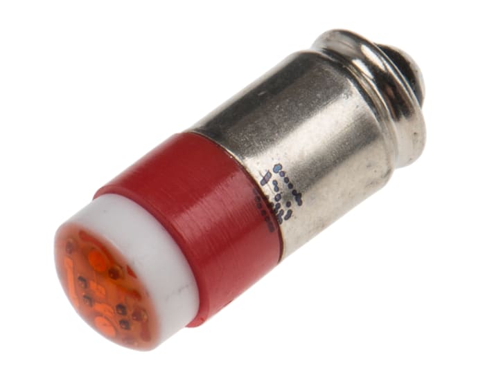 RS PRO Red LED Reflector Bulb, Midget Groove Base, 6mm Diameter, 40mcd