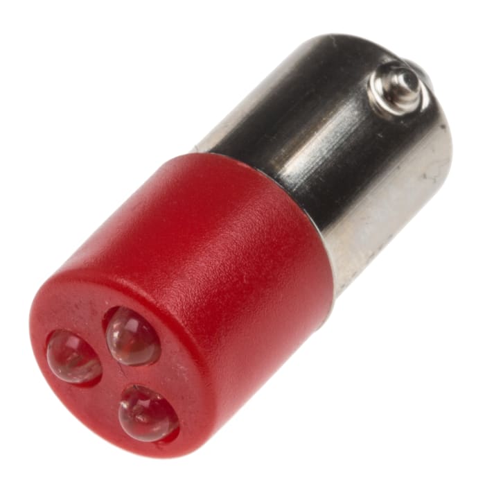 RS PRO Red Panel Mount Indicator, 230V ac, 25 x 10mm Mounting Hole Size