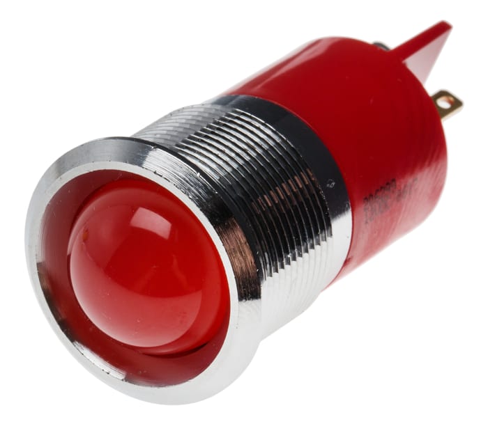 Voyant LED lumineux  Rouge RS PRO, dia. 22mm, 12V c.c.