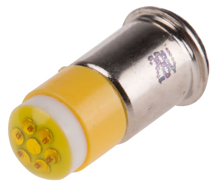 Žárovka indikátoru barva světla Žlutá, objímka žárovky: Miniaturní příruba vícečipový, průměr: 6mm, 28V dc