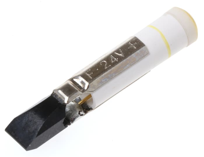 RS PRO Yellow LED Indicator Lamp, 24V dc, Telephone Slide Base, 5.5mm Diameter, 63mcd