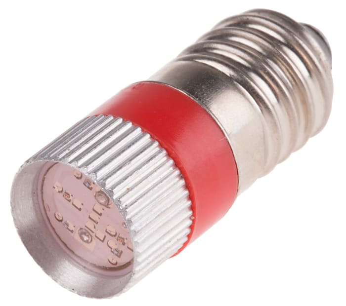 İndikatör/Sinyal LED Lamba, Lamba Boyutu: 10 mm, Kırmızı, E10, 48 V ac/dc, 10mm Çapında