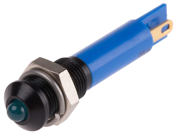 RS PRO Blue Panel Mount Indicator, 12V dc, Solder Tab Termination Panel Mount
