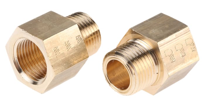 Legris Straight Threaded Adaptor, NPT 3/8 Male to G 3/8 Female, Threaded Connection Style