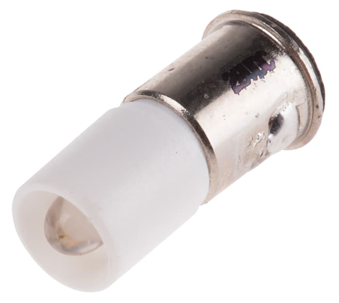 RS PRO White LED Indicator Lamp, 28V dc, Midget Flange Base, 6mm Diameter, 2070mcd