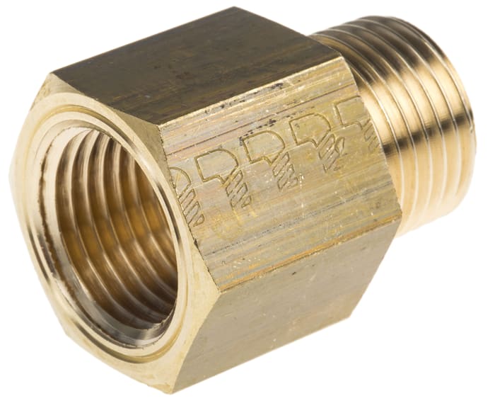 Legris Series Straight Threaded Adaptor, R 1/2 Male to NPT 1/2 Female, Threaded Connection Style