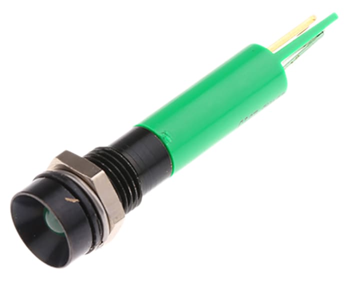 RS PRO Green Panel Mount Indicator, 110V ac, Solder Tab Termination, IP40