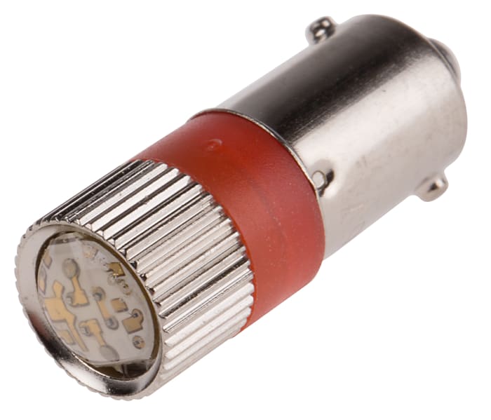 RS PRO Red LED Indicator Lamp, 6V ac, BA9s Base, 10mm Diameter, 110mcd