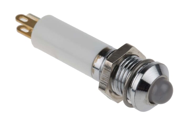 RS PRO Green, Red, Yellow Panel Mount Indicator, 12V dc, 8mm Mounting Hole Size, Solder Tab Termination