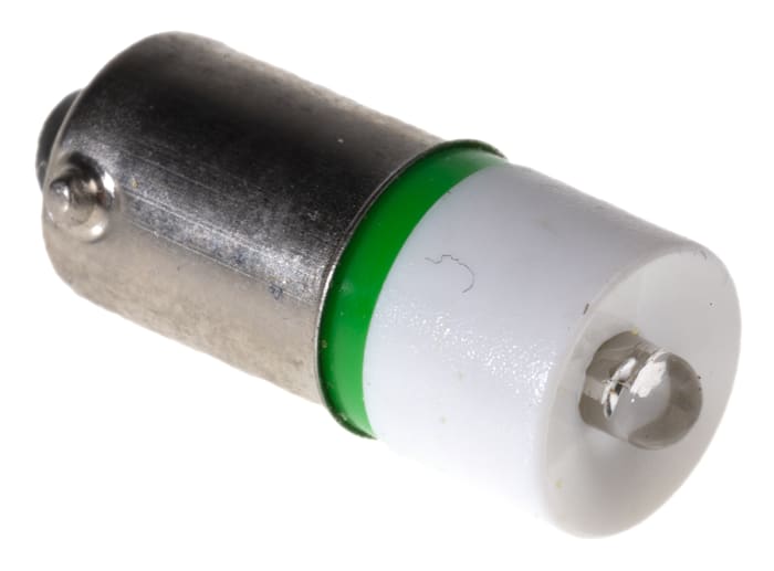 Žárovka indikátoru barva světla Zelená, objímka žárovky: BA9s jednočipový, průměr: 10mm, 130V ac