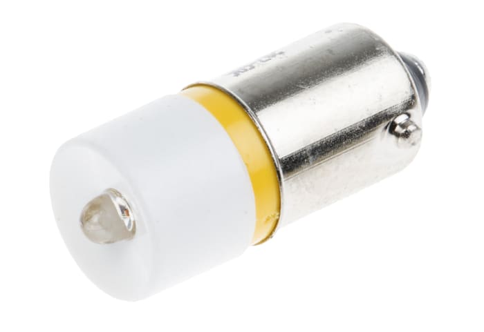 Žárovka indikátoru barva světla Žlutá, objímka žárovky: BA9s jednočipový, průměr: 10mm, 130V ac