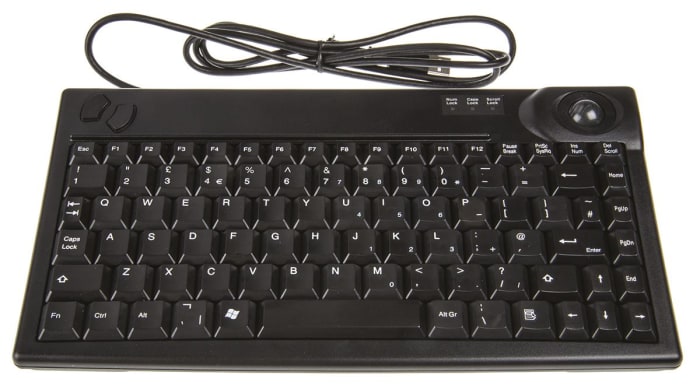 Clavier avec trackball Filaire USB Compact Noir
