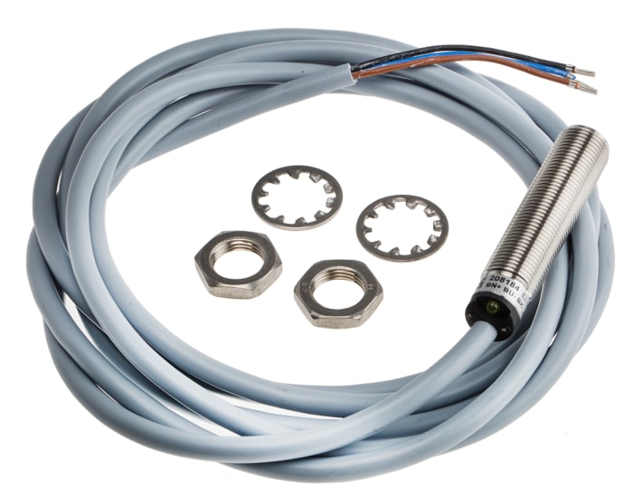 RS PRO Inductive Threaded Barrel Proximity Sensor, M12, 3 mm Detection, PNP NO, 10 → 30 V dc